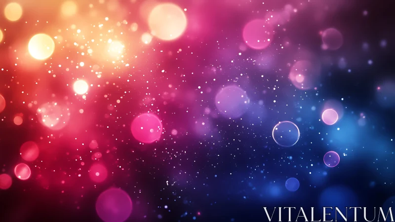 Vibrant abstract bokeh light background in pink, purple, and blue tones.