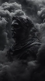 Midnight monarch sculpted from storm-wrapped shadows.