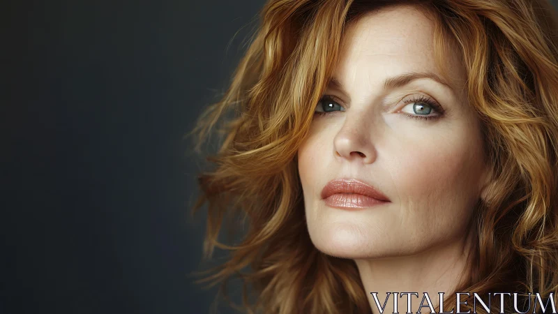 Soft side-lit portrait studies mature female face and gaze