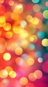 Prismatic bokeh carnival of glowing circles in warm bloom.