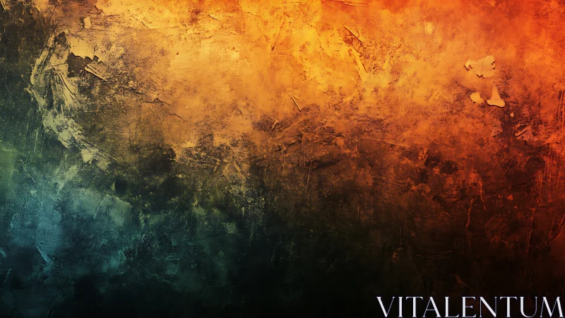 Textured bicolor abstract field with warm-to-cool gradient dynamics.