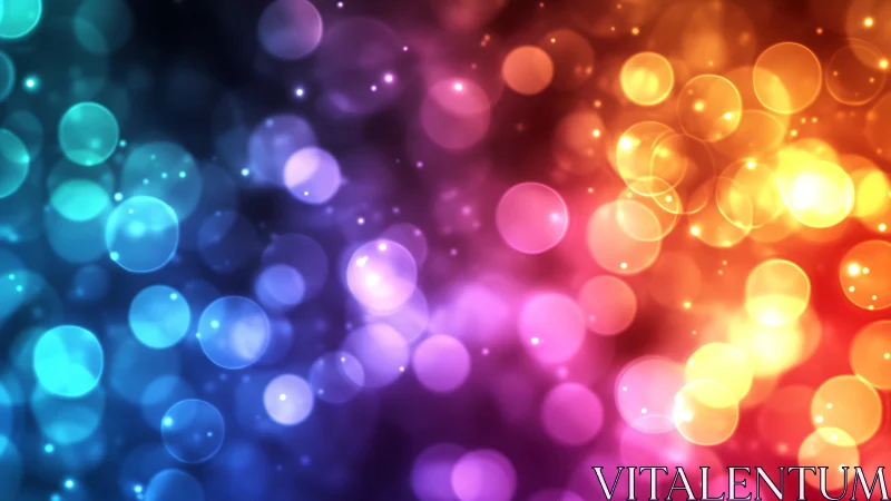 Chromatic bokeh gradient forms luminous abstract light field
