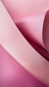 Curved pink paper folds with smooth minimalist gradients.