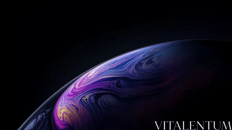 Cosmic Soap-Bubble Horizon in Neon Night Silence.