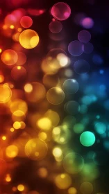 Vivid rainbow bokeh orbs float across a glowing blur.
