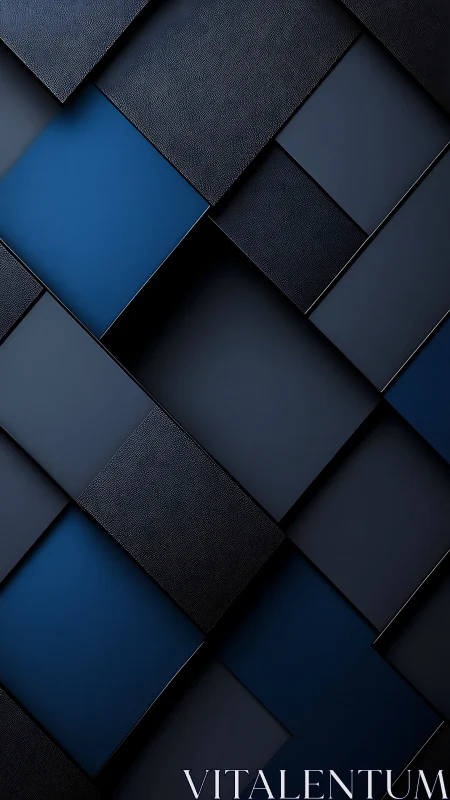 Layered dark blue geometric panels with subtle textures.
