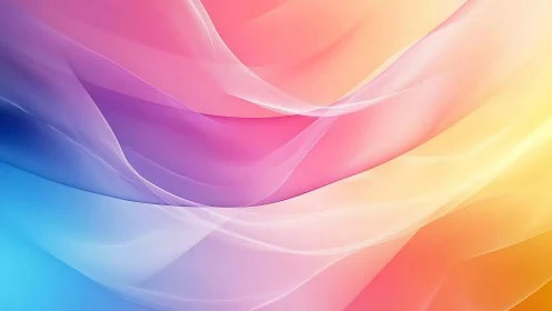 Multicolor abstract gradient waves in soft flowing layers.
