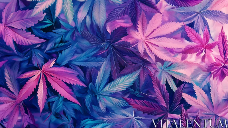 Dreamy purple and pink leaves drift in a soft glowing haze