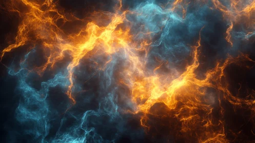 Luminous energy fields merge in chaotic plasma collision