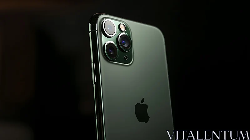 iPhone 11 Pro Max Midnight Green: Triple-Lens Camera Module Detail