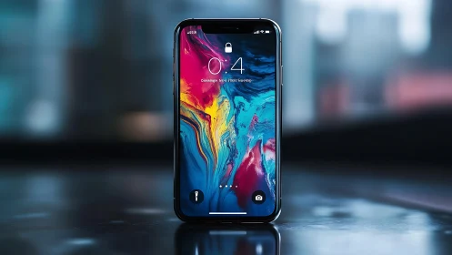 Vibrant Lock Screen: Where Colors Dance and Time Stands Still.