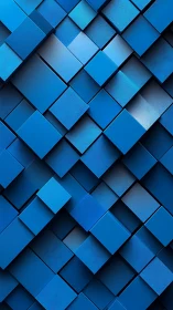 Overlapping blue 3D rectangular tiles form a diagonal grid plane