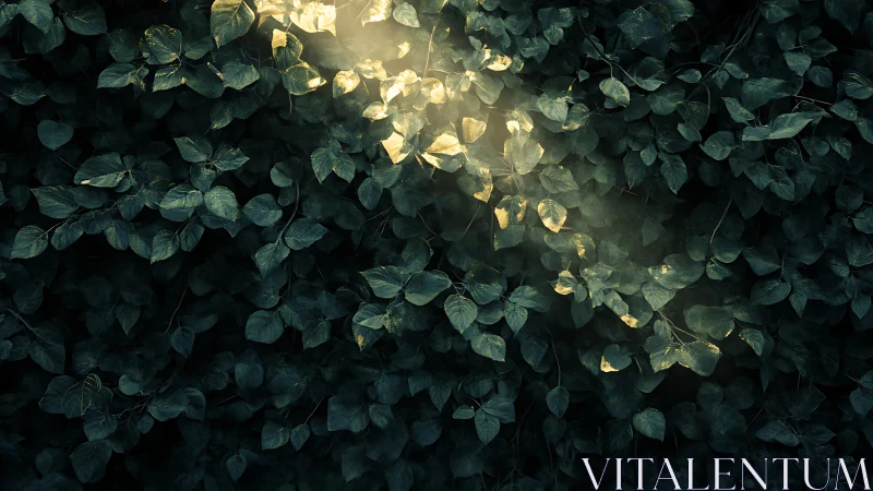 Sunlit leaf canopy reveals localized illumination gradients