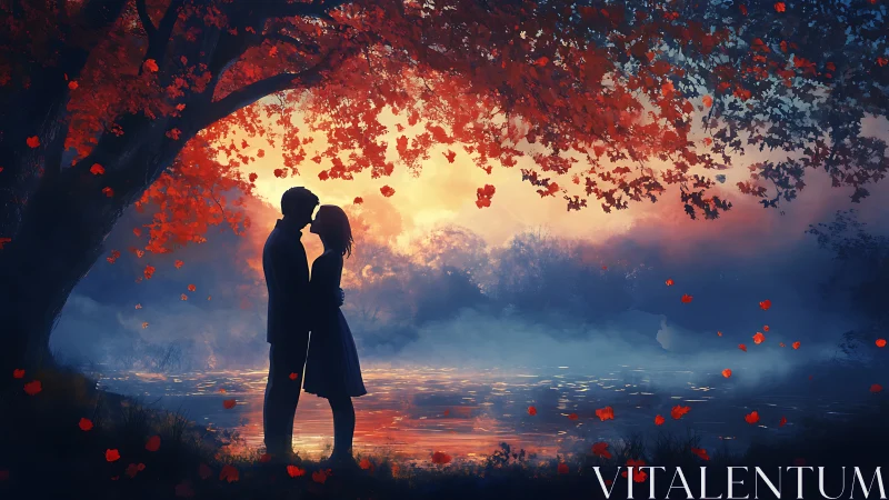 Two Hearts Beneath Autumn's Golden Light.