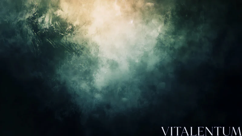 Radial gradient cloud mass resolves into textured atmospheric depth