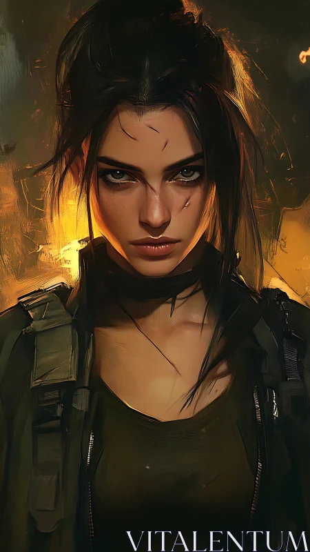 Fierce survivor stands strong against the rising firelight