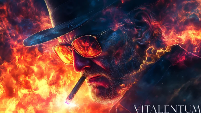 Smoldering stranger in fiery colors quietly owns the night