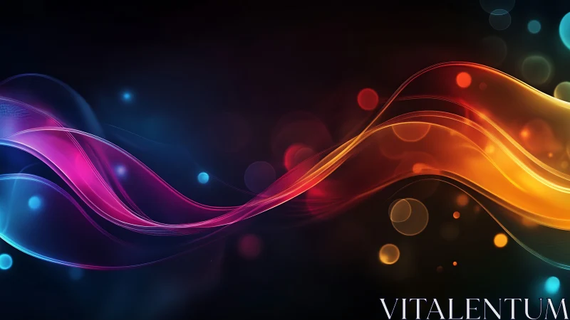 Color waves slipstream through midnight like liquid music