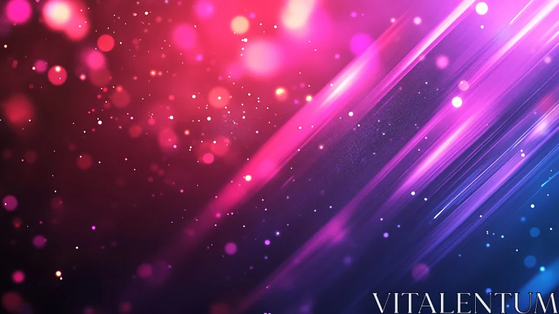 Vibrant abstract light streaks with glowing bokeh effects in digital art.