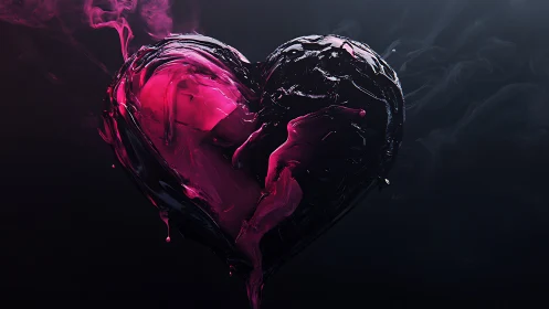 Luminous Heart Rising: A Dance of Passion.