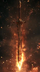Fiery Sword of Legend Burning Bright.