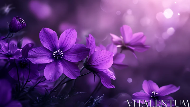 Velvet Blossoms Dance in Purple Dreams.