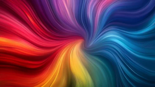 Multicolor radial fluid waveforms with fine linear texture field