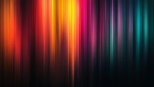 Vibrant vertical light streaks abstract digital art background.