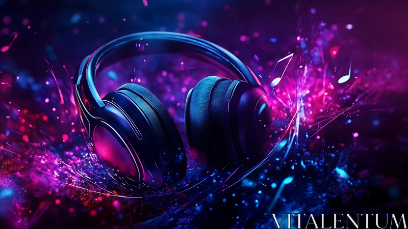 Neon over-ear headphones emit dynamic sonic light trails