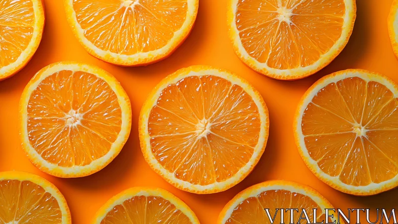 Radial symmetry study of orange cross-sections under flat light.