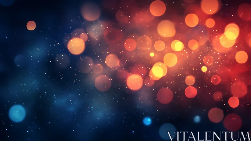 Spectral bokeh field with warm chromatic particle diffusion.