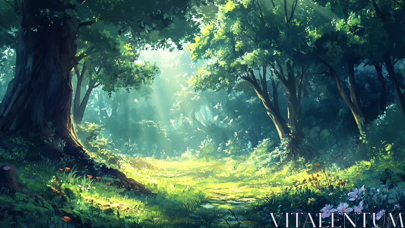 Luminous Forest Cathedral: Where Sunlight Conducts a Symphony.