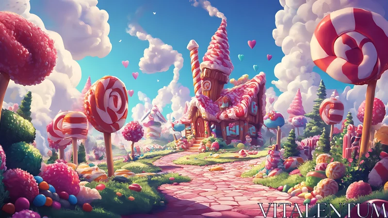 Candy Kingdom Castle Rises Among Towering Lollipop Trees
