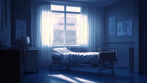 Gentle morning light over a quiet hospital bedside scene.