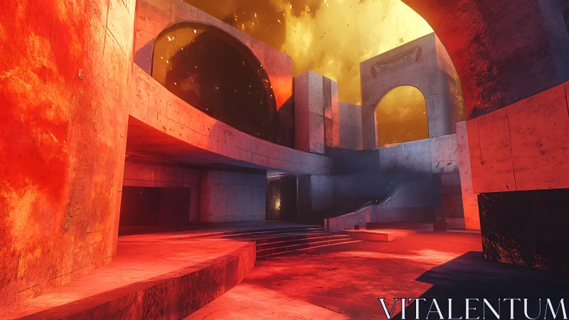 Infernal Architectural Complex: Luminescent Void Volumetrics with Thermal Radiation Mapping