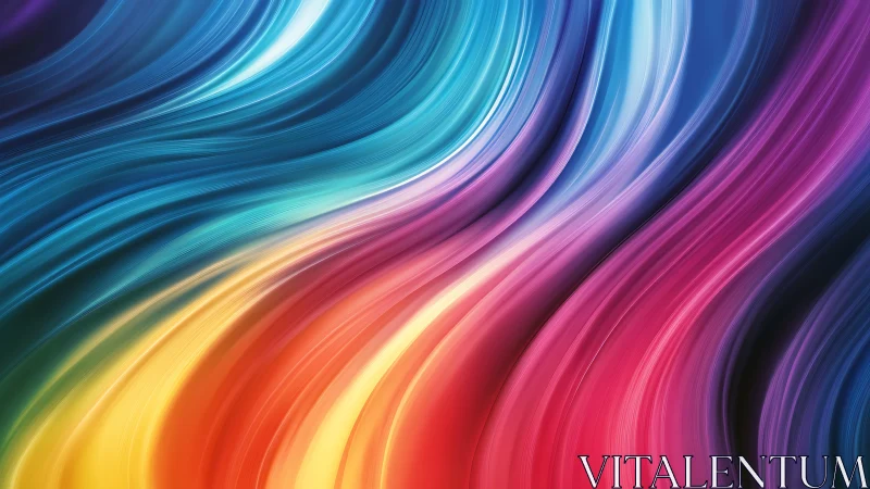 Chromatic river of light sweeping through digital twilight.