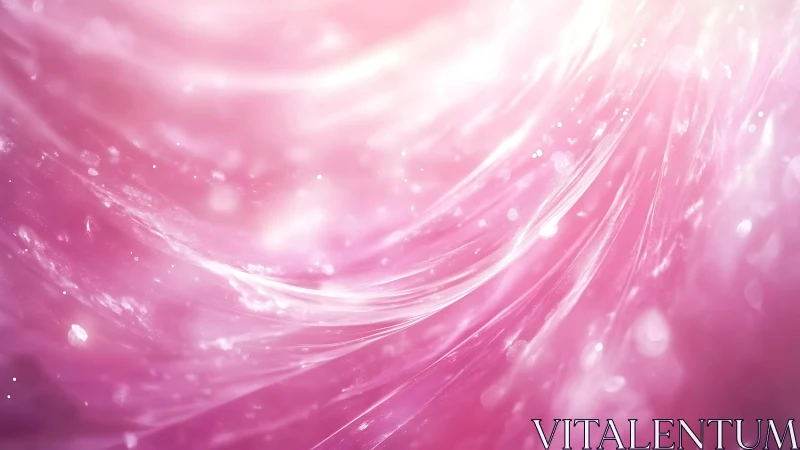 Soft Pink Abstract Light Waves with Bokeh Effect Background.