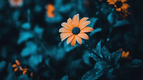 Luminous Bloom in the Velvet Dark.