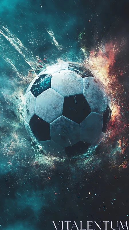 Exploding soccer ball cuts through cosmic storm of particles