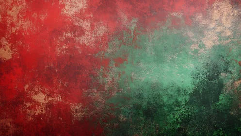 Crimson and emerald texture merges through rough gradients.