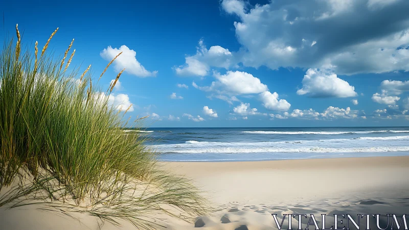 Soft dunes, bright waves, and easygoing summer sky magic.