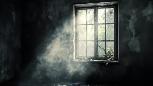 Soft morning light gently transforms a quiet abandoned room