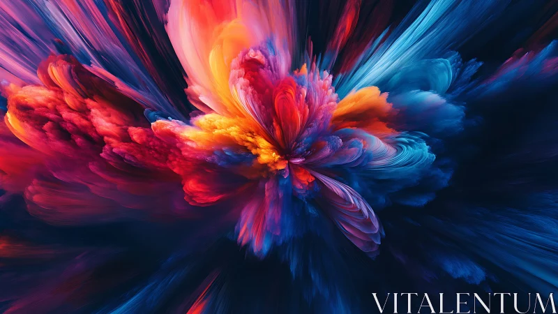 Chromatic turbulence: high-energy digital pigment explosion.