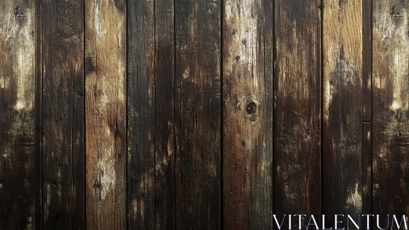 Weathered timber planks display rich grain, knots and patina variation
