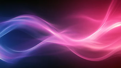 Neon ribbons of sound weave softly through a digital dusk