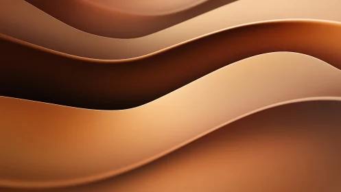 Layered curved bands in smooth brown gradient composition.