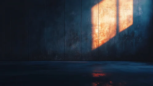 Sunlit geometry quietly carves warmth into a steel wall