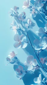 Delicate Blue Orchid Petals Dancing in Ethereal Soft Light