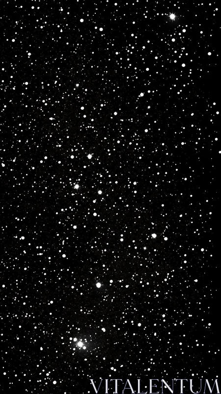 High-contrast deep star field with dense stellar point sources