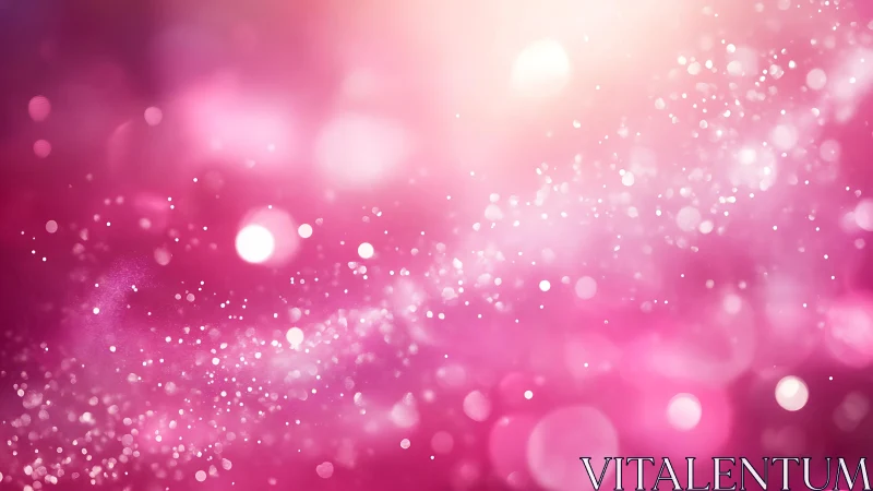 Dreamy Pink Bokeh Background with Sparkling Light Effects.